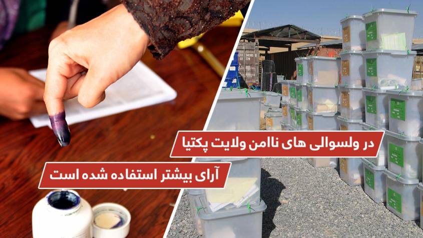 در ولسوالی های ناامن ولایت پکتیا آرای بیشتر استفاده شده است