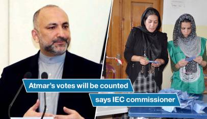Atmar’s votes will be counted, says IEC commissioner